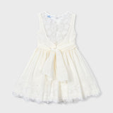 Abito Smanicato Elegante Effetto Lino Bambina MAYORAL 3914