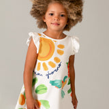 Abito Smanicato Stampato In Cotone Bambina MAYORAL 3934