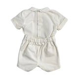 Completo Corto Elegante In Lino Con Bermuda Neonato PONTO POR PONTO 6133