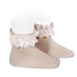 Calze Corte Con Merletto E Fiocco Neonata CONDOR 2484