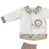 Tutina Spezzata In Cotone Con Leoncino Neonato TETO E TATTA CL6200