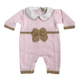 Tutina Intera In Filo Rosa Con Fiocco Neonata BEBE' MARGO' B03140