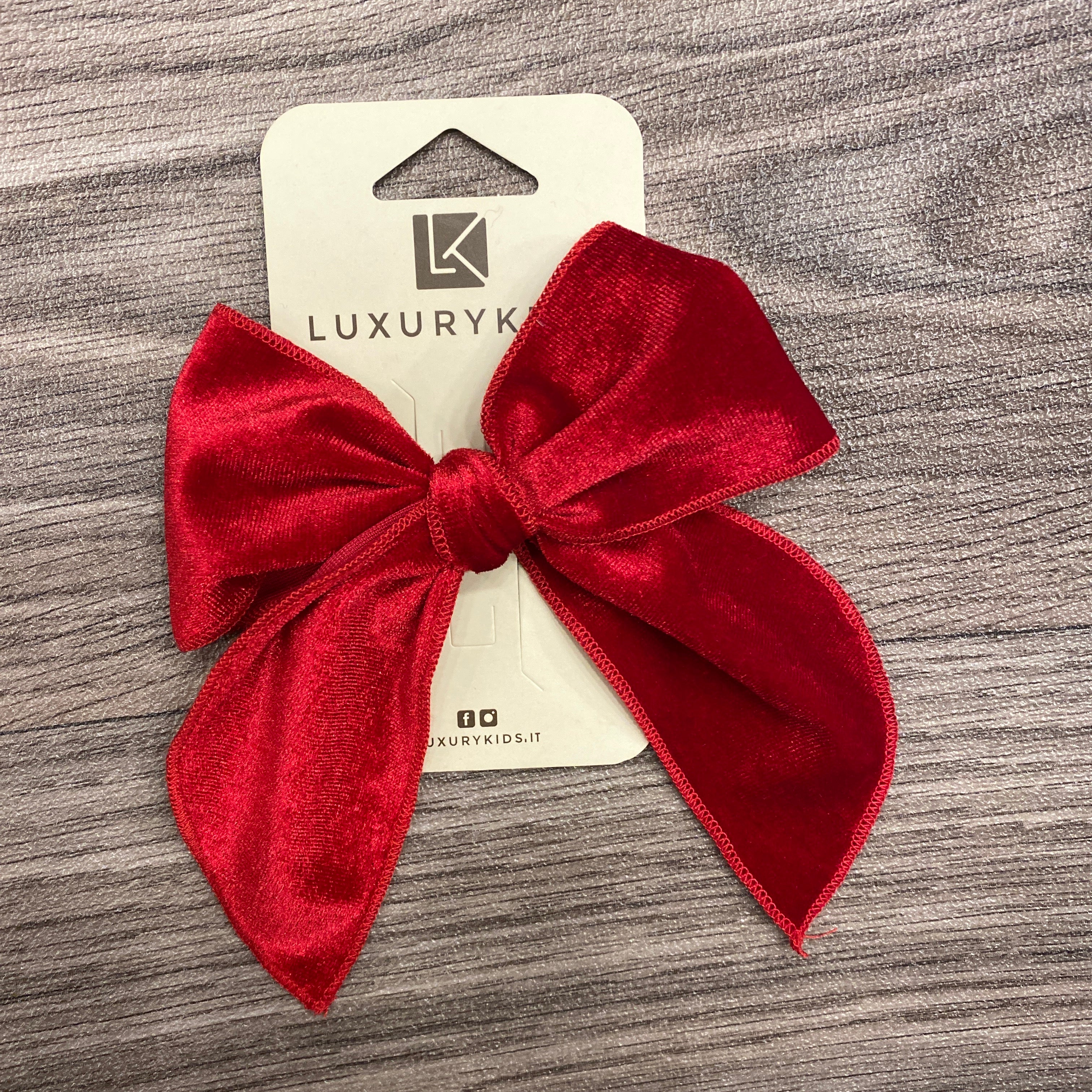 Fermaglio con fiocco in Ciniglia Bambina LUX1