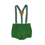 Pantaloncino In Cotone Con Bretelle e Cavalluccio Neonato YOEDU 3990