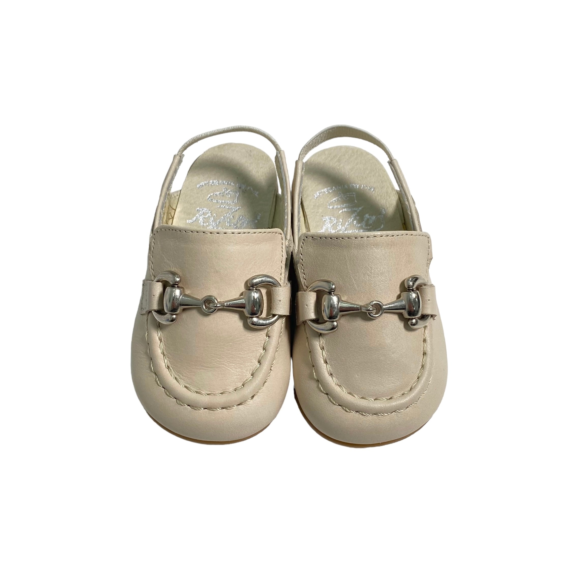 Scarpe Primi Passi Aperte Sul Retro In Pelle Neonata RIZITOS B3008P