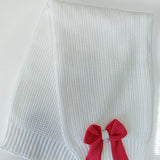 Coperta Scialle In Filo Di Cotone Con Fiocco Neonata PICCOLA DESI 2660