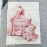 Mussola In Cotone Con Stampa Culla Con Orsrtto Neonato/a FIRST BABY MUSLIN4