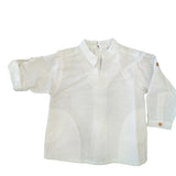 Camicia In Misto Lino Manica Lunga Con Tasche Bambino COCOTE 41086