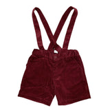 Bermuda-Shorts mit Hosenträgern aus Neugeborenen-Samt A&amp;J 318