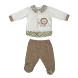 Tutina Spezzata In Cotone Con Leoncino Neonato TETO E TATTA CL6200