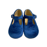 Scarpe Primi Passi Con Occhielli in Velluto Bambino PANYNO B2004V