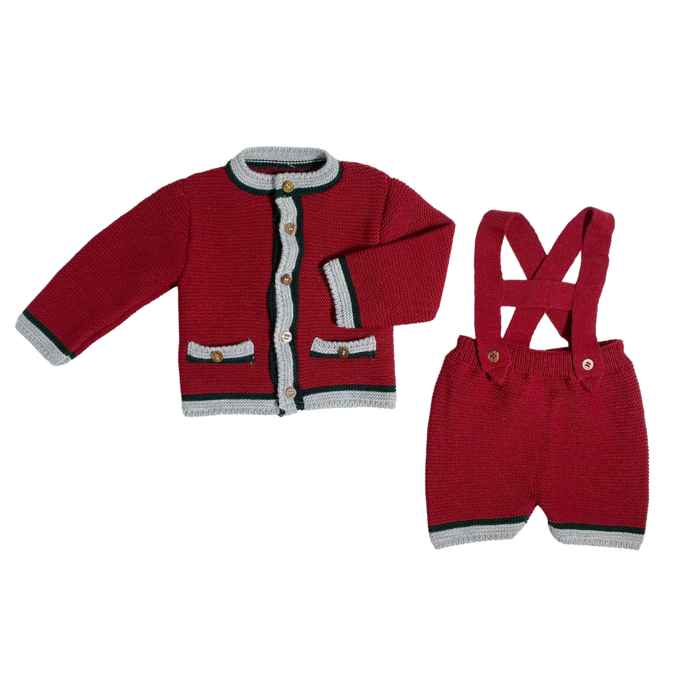 Completo Tricot In Tessuto Anallergico Acrilico Neonato BABY FASHION 5217