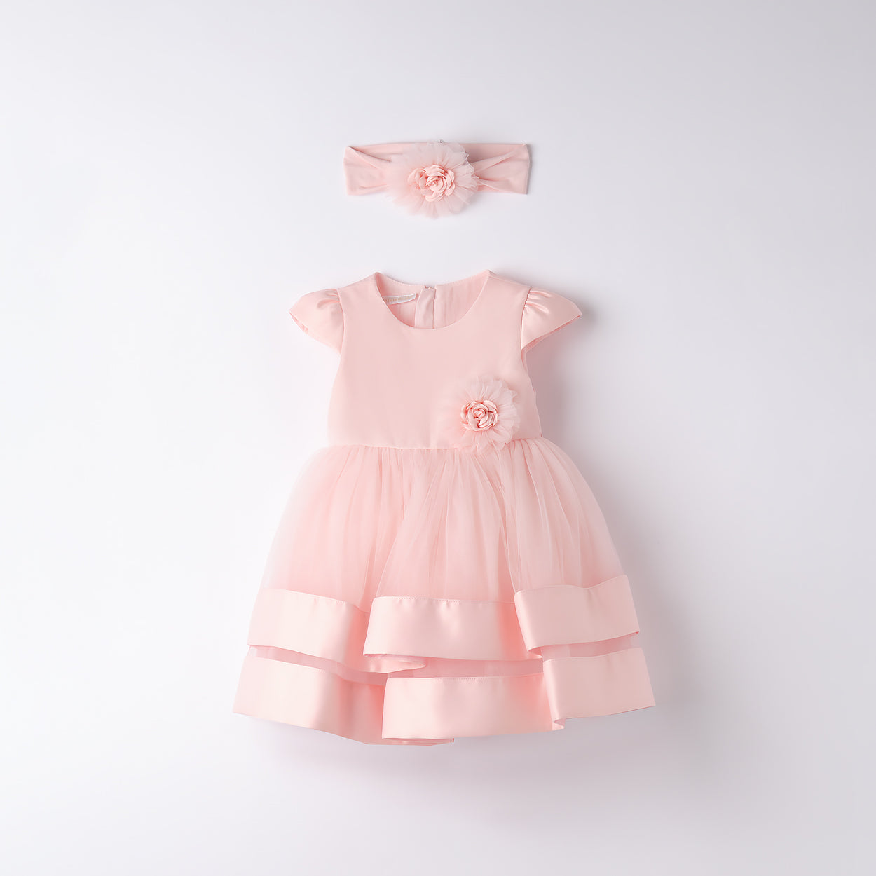 Abito Elegante Battesimale Neonata MINIBANDA B712