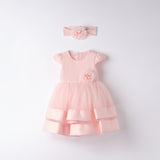 Abito Elegante Battesimale Neonata MINIBANDA B712