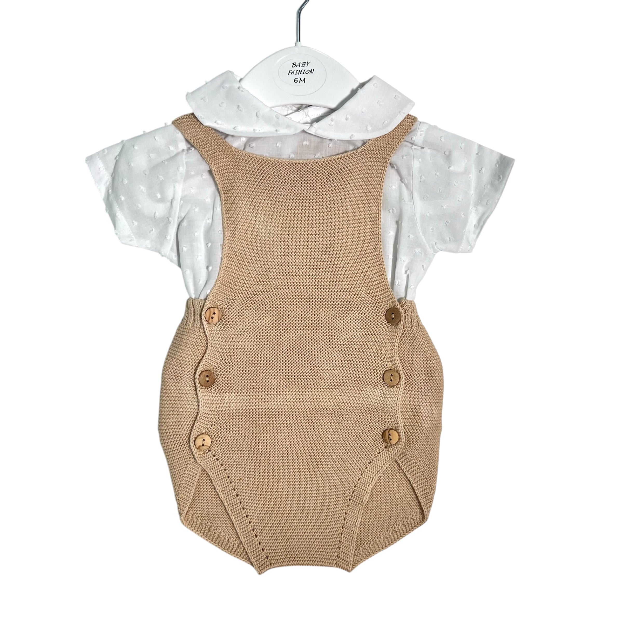 Completo Con Pagliaccetto E Camicia In Cotone Neonato/a BABY FASHION 622.2