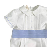 Pagliaccetto Elegante In Shantung Di Seta Neonato BIMBALO' 7117