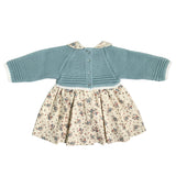 Kombiniertes Kleid aus warmer Baumwolle für Babys, Mädchen, BABY FASHION 52610