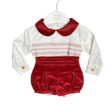 Completo Con Bermuda In Velluto Neonato VALENTINA BEBES HADA125