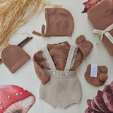 WEDOBLE Baby-Mädchen-Wollanzug mit kurzen Overalls I2305301D