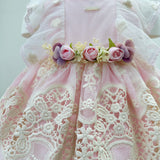 Abito Elegante Smanicato In Pizzo Bambina MIMOSA MIA FLOR