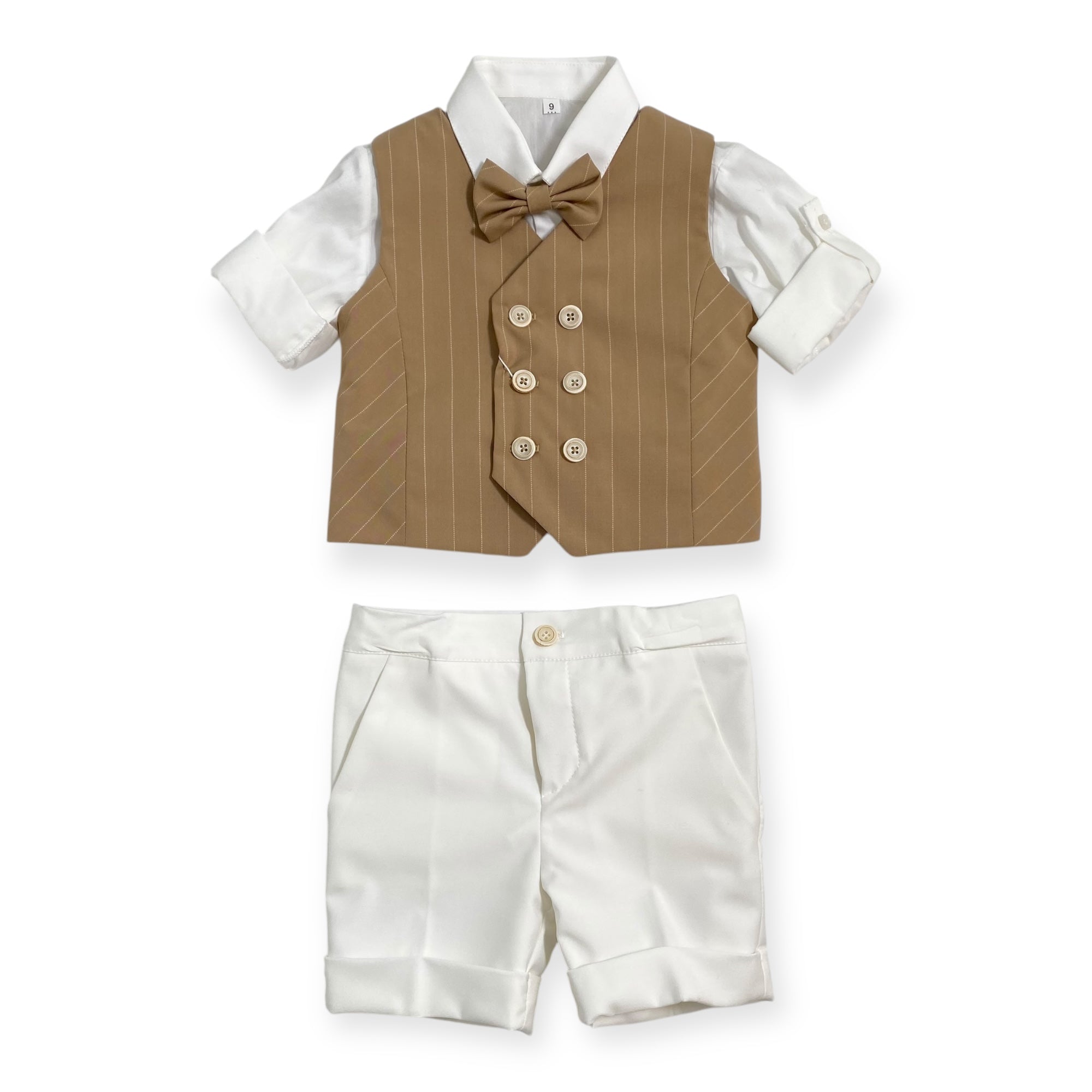 Completo Con Bermuda E Panciotto Doppiopetto Neonato ISABEL F214