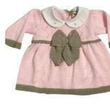 Tutina Spezzata In Misto Lana Con Fiocco Neonata BEBE' MARGO' B060TS