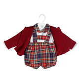 Completo 3 Pezzi In Caldo Cotone Con Salopette Neonato BABY FASHION 5333