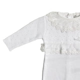 Tutina Intera In Filo Di Cotone Con Pizzo Neonata DR KID DK111