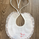 Bavetta In Lino E Pizzo Con Ricamo Neonato/a LA SARTORIA DEI PICCOLI L1076