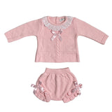 Completo Con Culotte In Tessuto Anallergico Acrilico Neonata A&J 202
