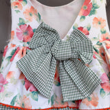 Ärmelloses Kleid aus Baumwolle mit Blumendruck Kleines Mädchen DEL SUR 0559