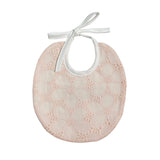 Bavetta In Cotone E Pizzo San Gallo Rosa Neonata TETO E TATTA BA6060