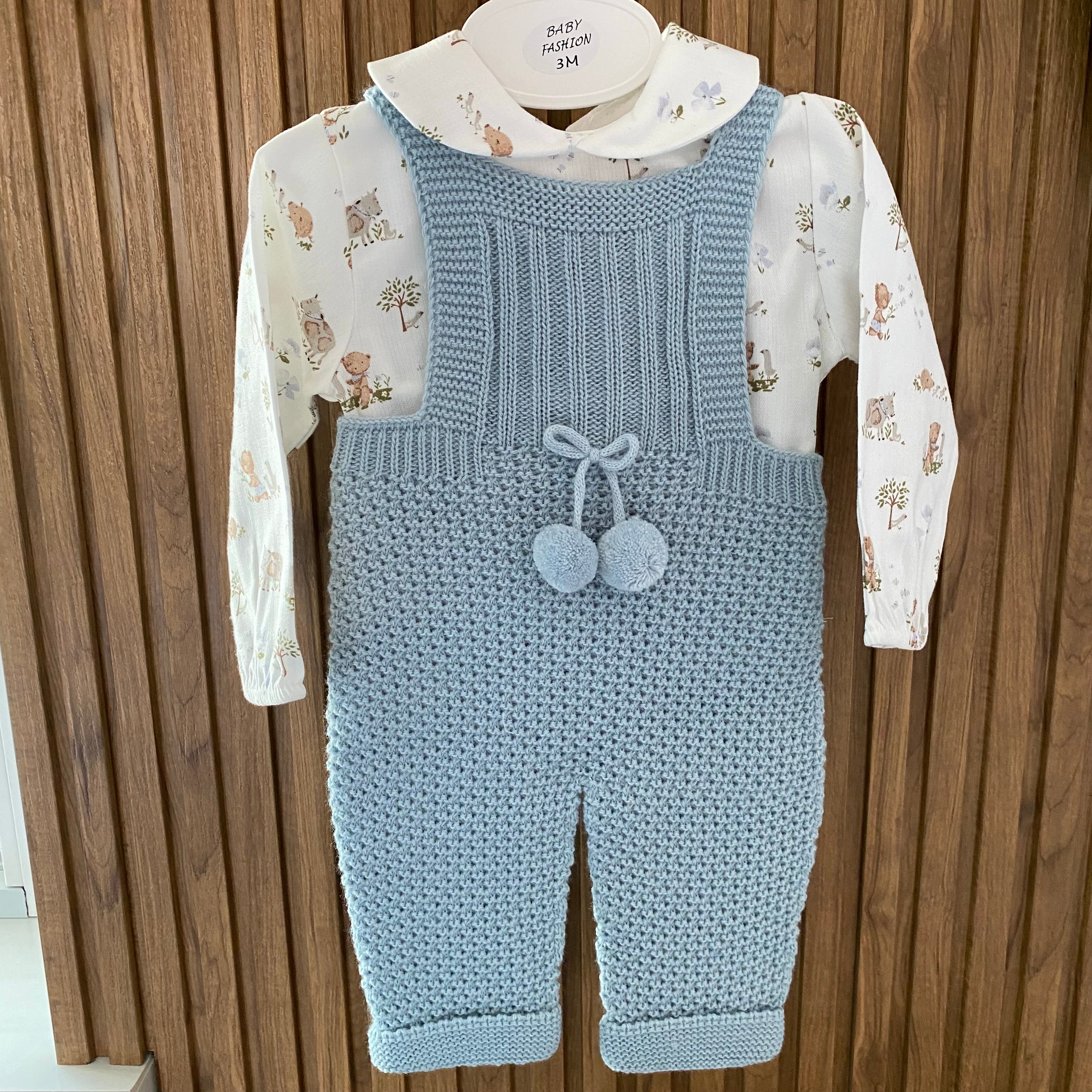 Completo Con Salopette Camicia e Cappello Neonato BABY FASHION 534.1