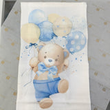 Mussola In Cotone Con Stampa Orso Con Palloncini Neonato/a FIRST BABY MUSLIN1