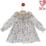 Abito In Caldo Cotone Stampato Neonata DEL SUR 5140