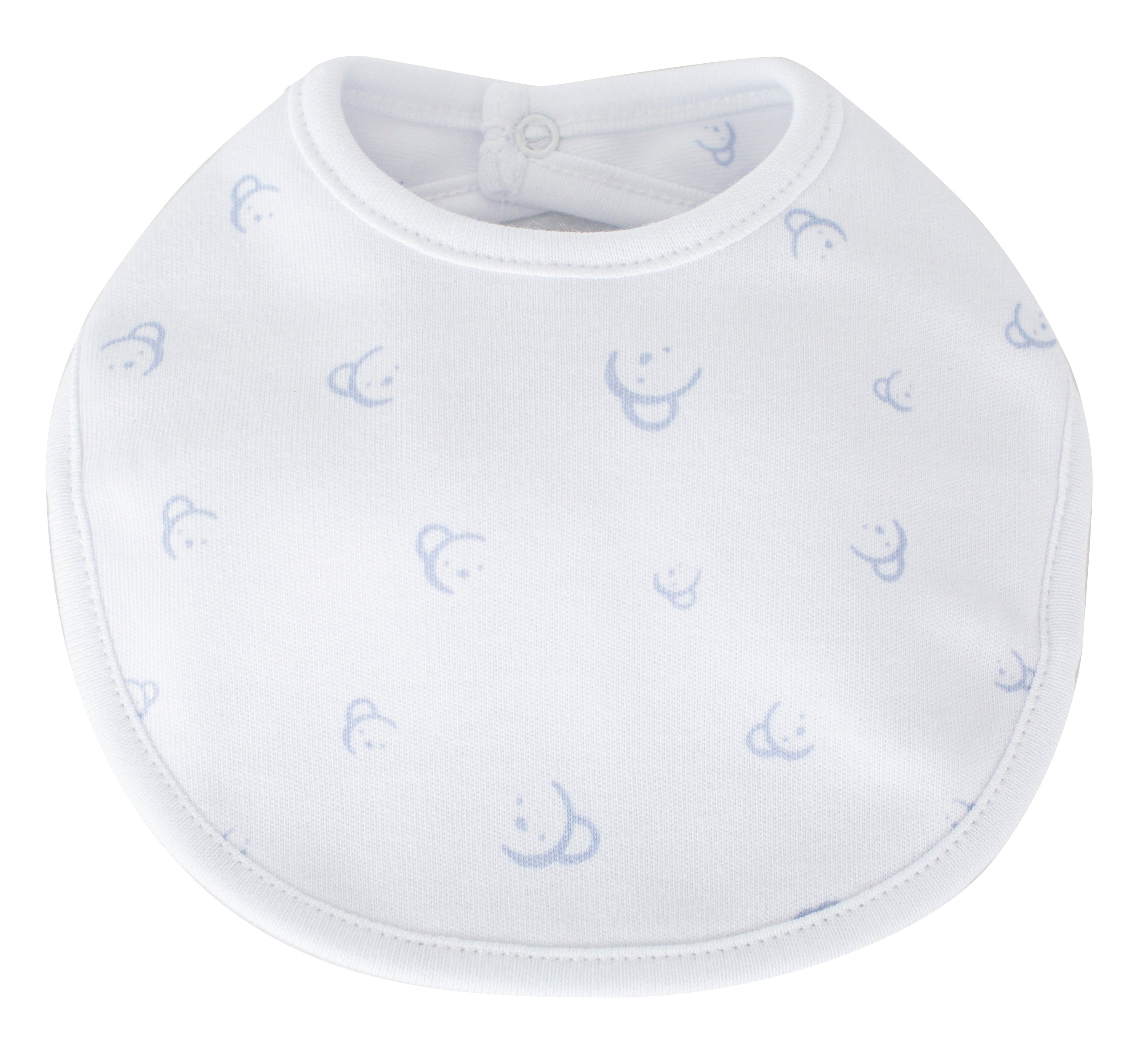 Set mit 2 Baumwoll-Lätzchen mit Baby-Tintenfisch-Aufdruck 74024