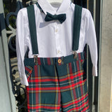 Completo Scozzese Con Bermuda E Camicia Neonato ISABEL C380