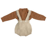 WEDOBLE Baby-Mädchen-Wollanzug mit kurzen Overalls I2305301D