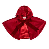 Mantella Elegante Con Cappuccio In Velluto Con Fiocco In Raso Neonata ISABEL A271