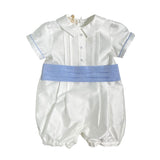 Pagliaccetto Elegante In Shantung Di Seta Neonato BIMBALO' 7117