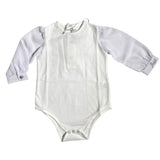 Cotton Crewneck Bodysuit With Organza Sleeves For Baby Girl PETIT 4515365