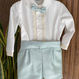 Elegantes Set aus Hemd und Bermuda für Neugeborene Ponto por ponto 6045