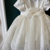 Abito Elegante Battesimale In Pizzo Neonata PETIT 2016438