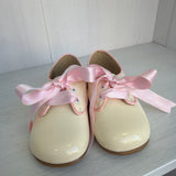 Klassischer Schuh in Weiß-Rosa Lack Mädchen Panyno B2019