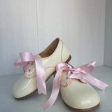 Klassischer Schuh in Weiß-Rosa Lack Mädchen Panyno B2019