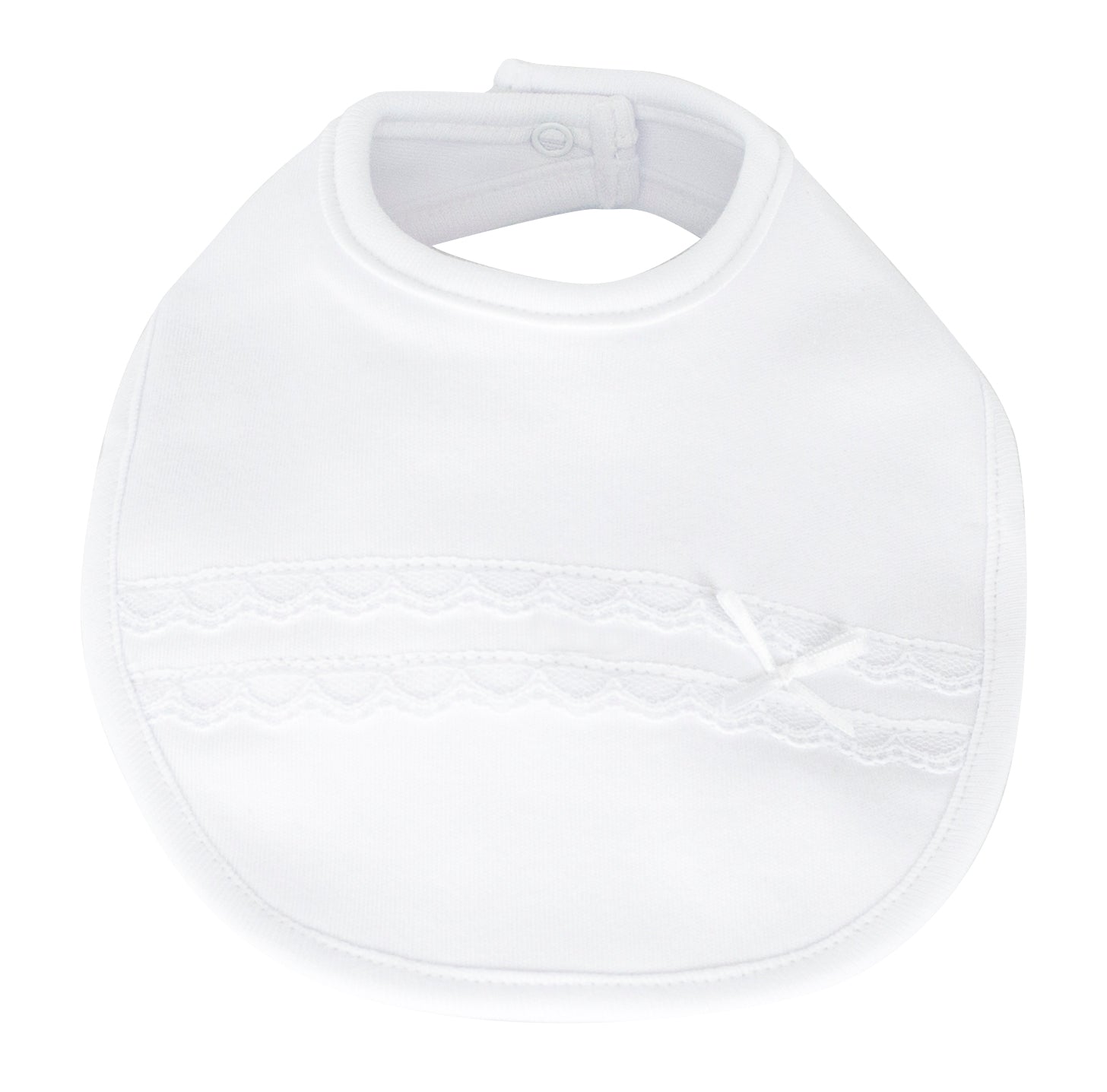 Set Di 2 Bavette In Cotone Con Pizzo Neonati CALAMARO 74021