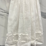 Abito Battesimale Longuette in Lino Bianco Neonata Creazioni Luana 153