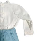 Completo Camicia e Bermuda Elegante Neonato Ponto por ponto 6045