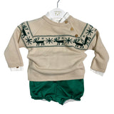 Completo Con Bermuda In Velluto e Maglioncino Bambino VALENTINA BEBES HADA127