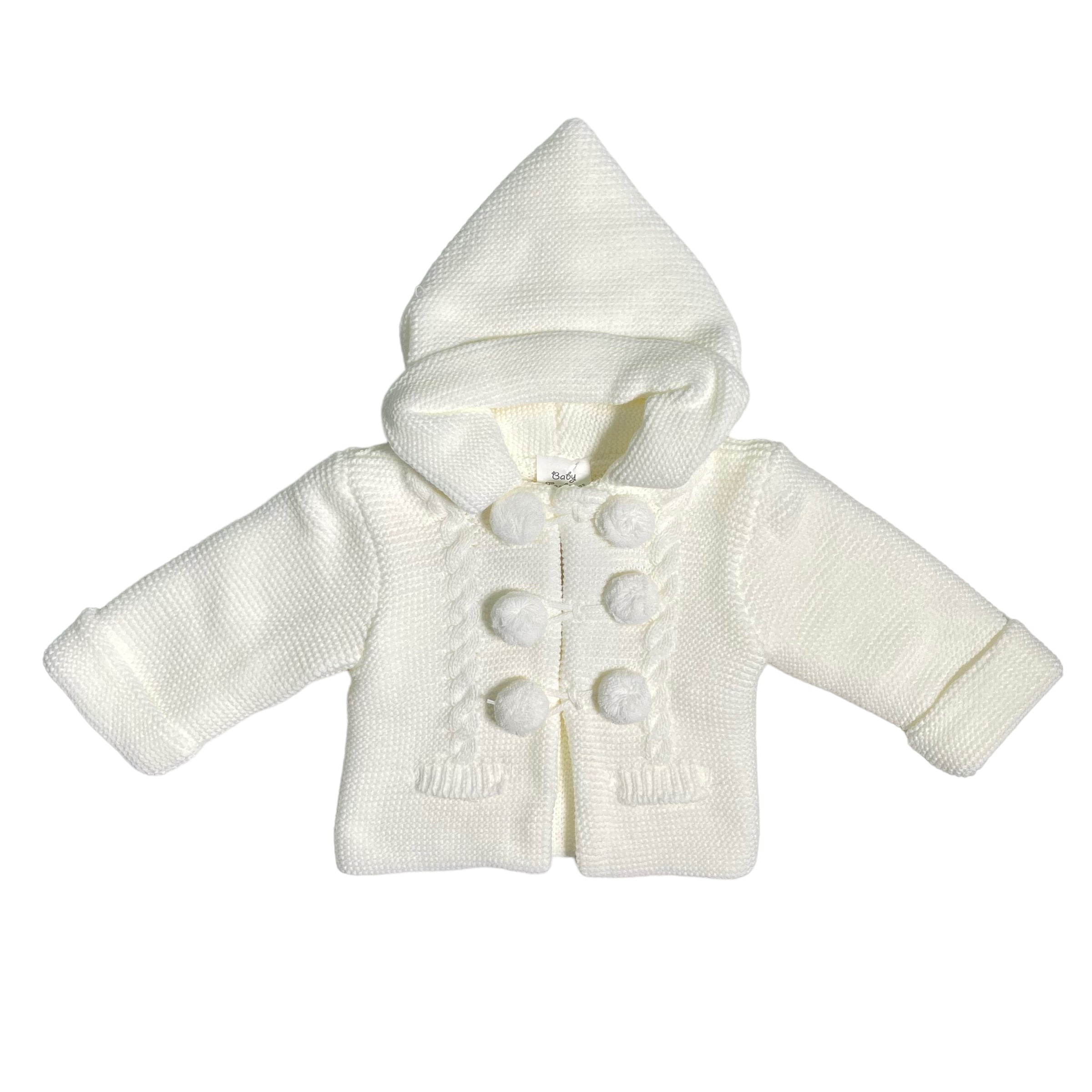 Doppelter Mantel mit Kapuze aus hypoallergenem Acrylstoff für Neugeborene BABY FASHION 5502